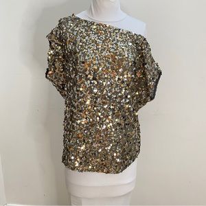 SLOUCHY SEQUIN TOP SIZE M